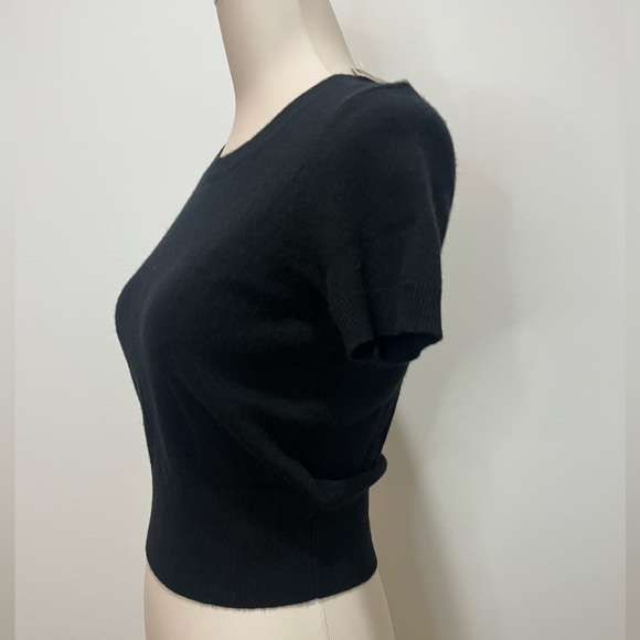 J.Crew NWT Cashmere shrunken T-shirt in black - Picture 7 of 9